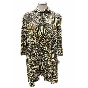 NEW AN REN pleat bodice top in leo cotton